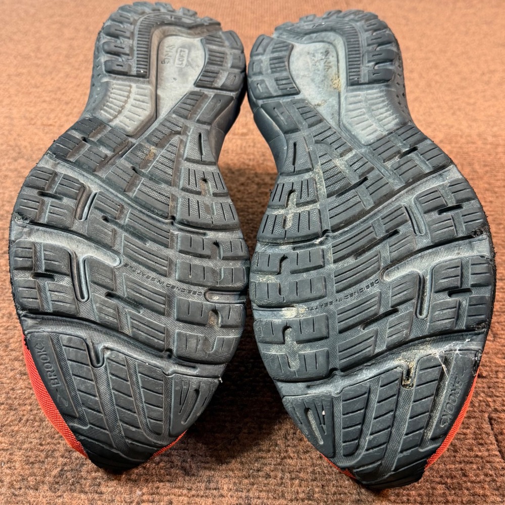 C+ Brooks Adrenaline GTS 21 Mens Running Shoes Orange Black 1103491D654 Size 13 - Picture 8 of 11